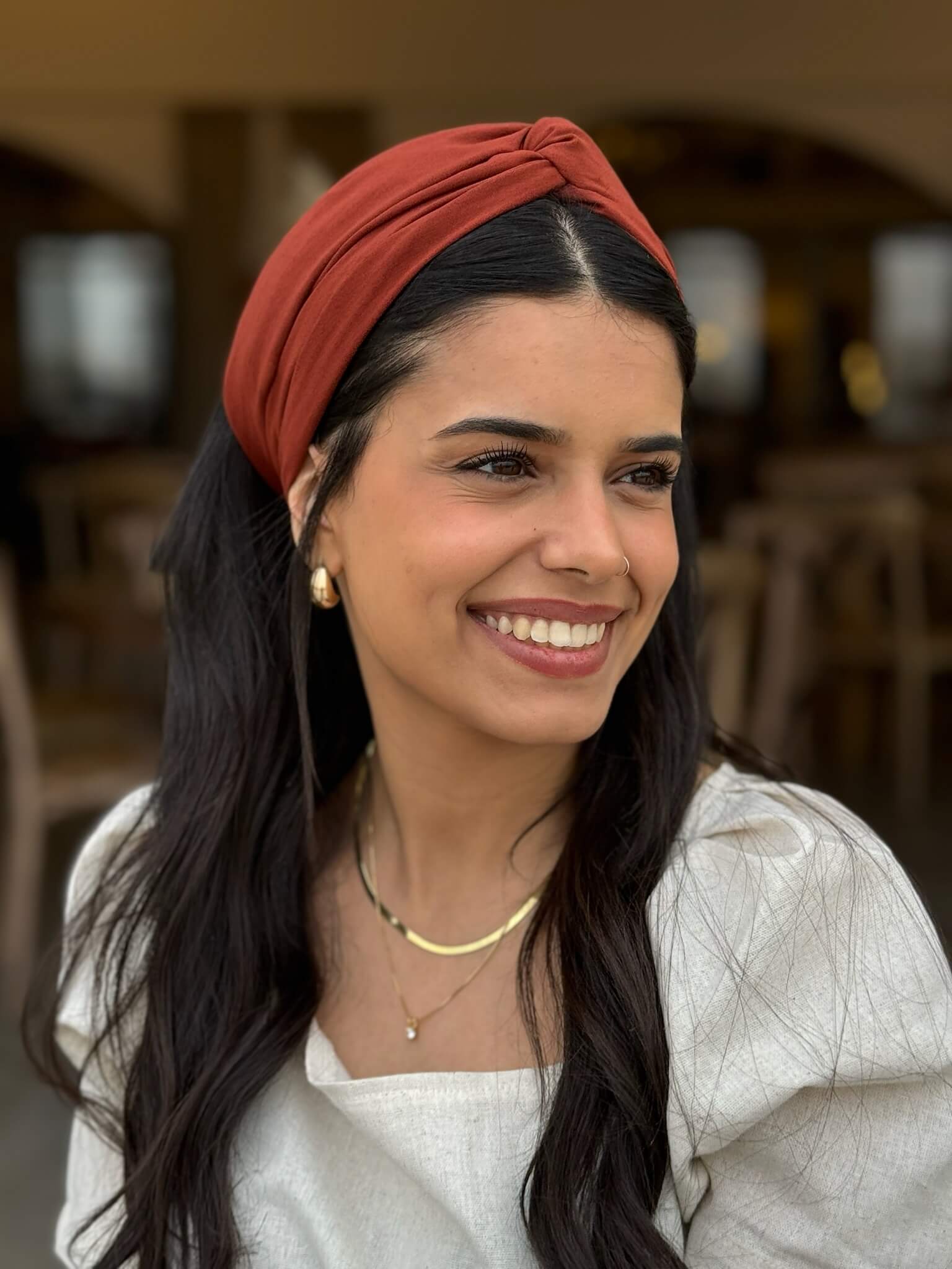 סרט לשיער בד שיפון חמרה