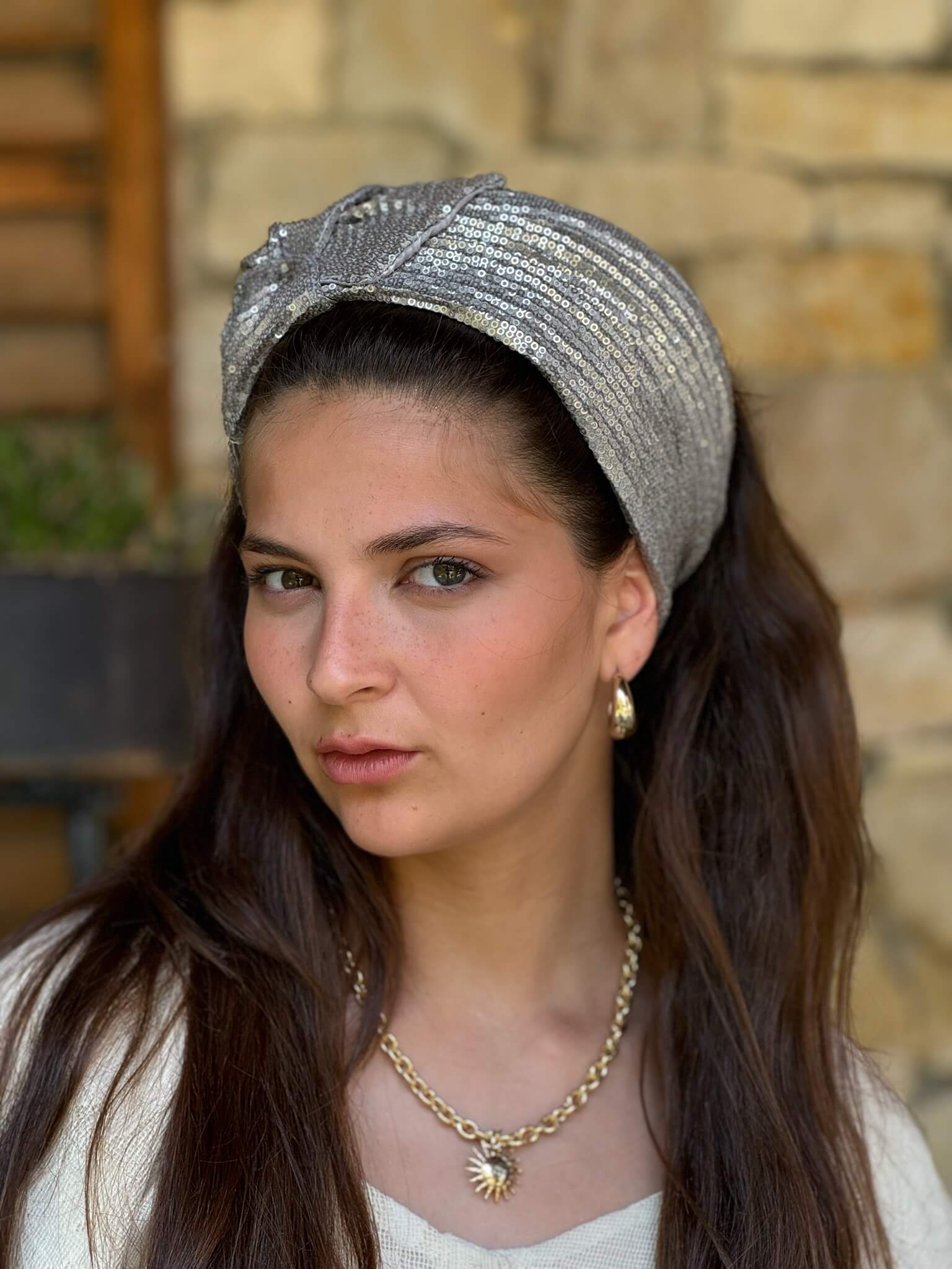 סרט לשיער פייט כסף טופ מט