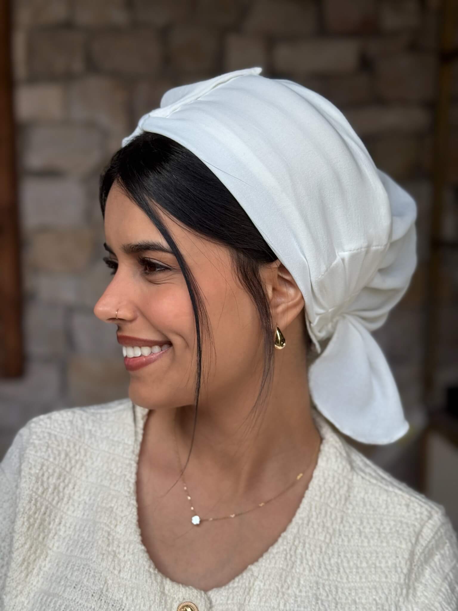 מטפחת ראש שיפון אוף וית חלק