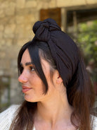 סרט קשירה לשיער בד בועות שחור